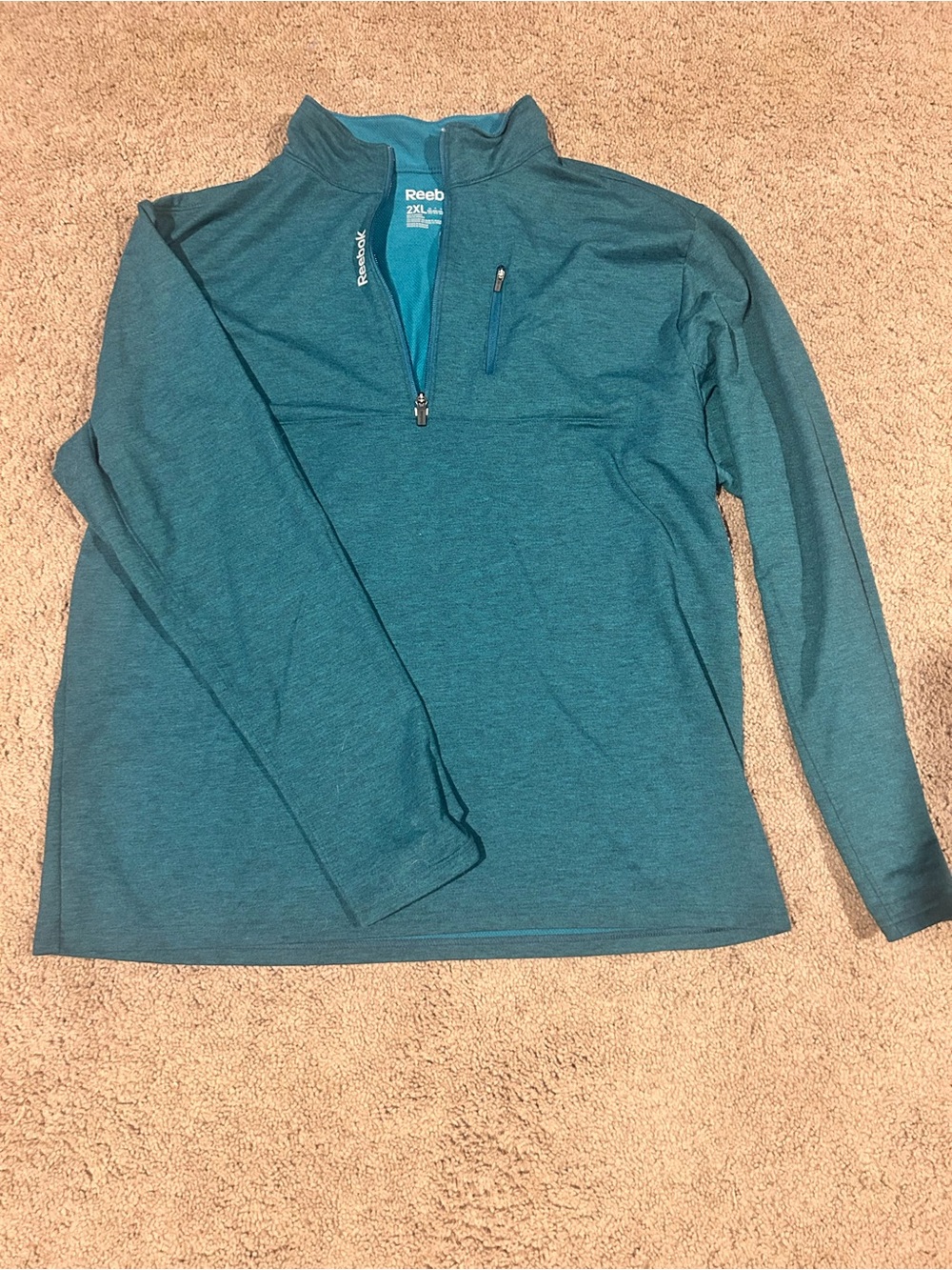 Reebok Teal Zip-Up Athletic Jacket
